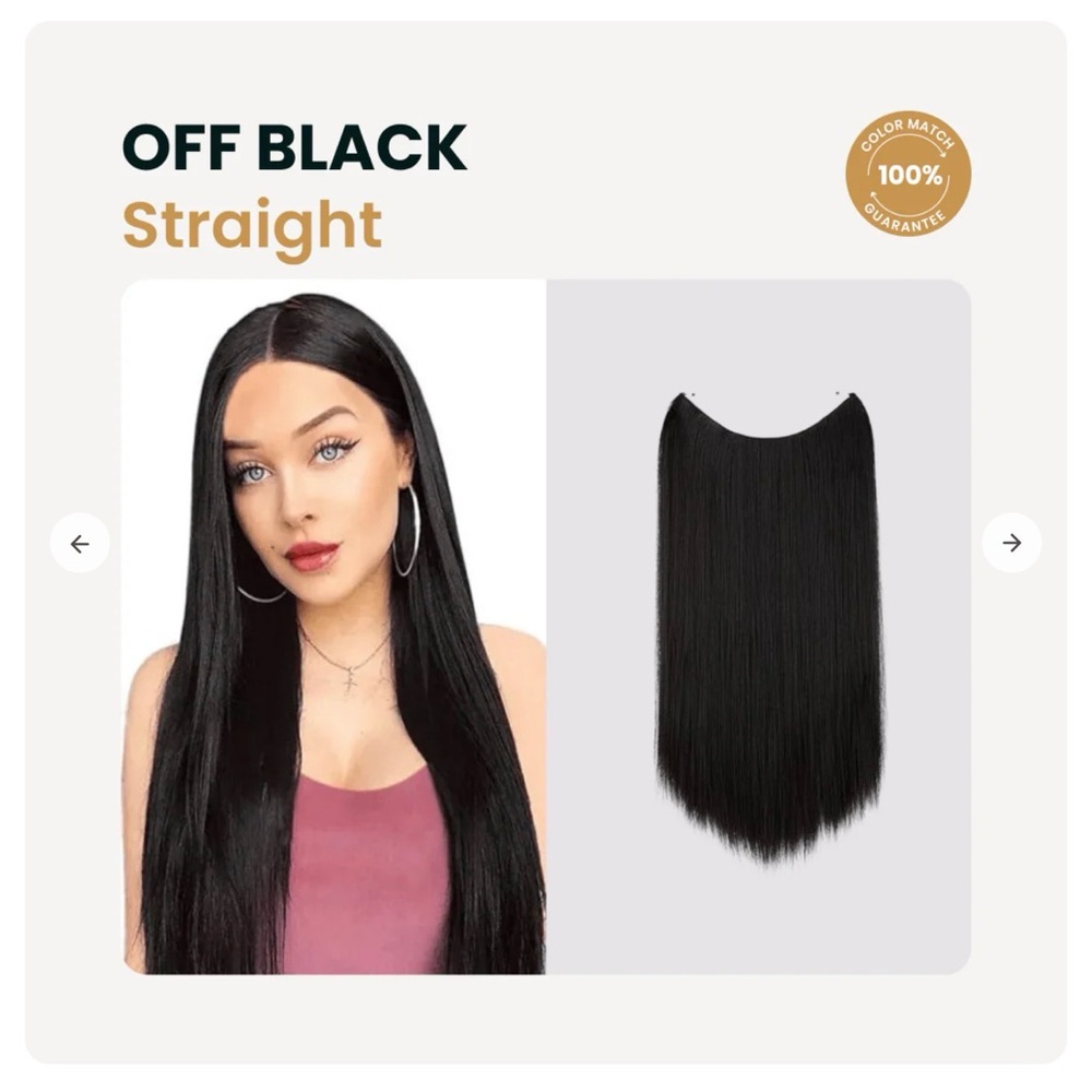 Off Black Straight Clip-In Hair Extensions — Sleek Long Volume